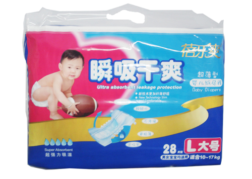 蓓樂(lè)爽瞬吸干爽L大號(hào)嬰兒紙尿褲