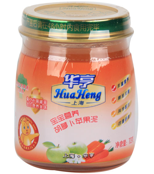 華亨寶寶營(yíng)養(yǎng)胡蘿卜蘋果泥