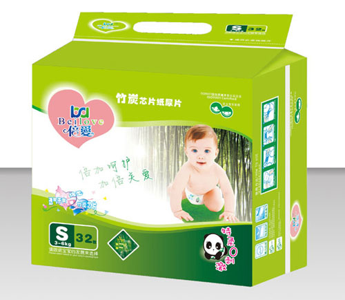 倍愛(ài)特柔超薄竹炭芯片紙尿褲S碼(小包裝)