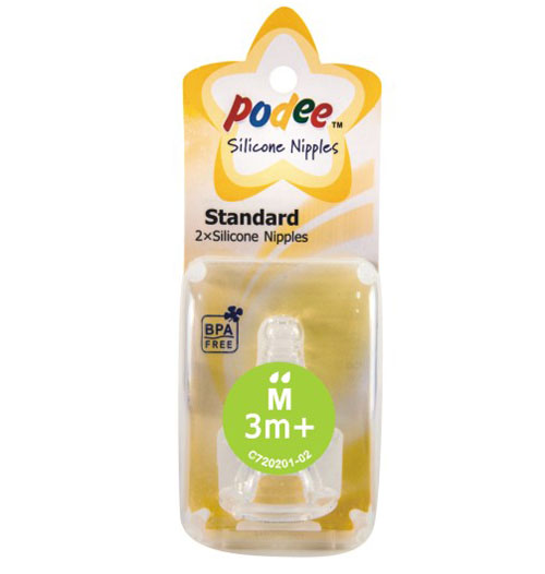 PODEE標(biāo)口防脹氣奶嘴(2只裝)M孔