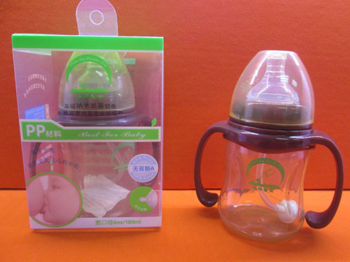 苗哺專(zhuān)家6安寬口雙耳高級(jí)納米抗菌奶瓶