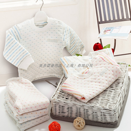 美親嬰兒有機棉條紋套裝