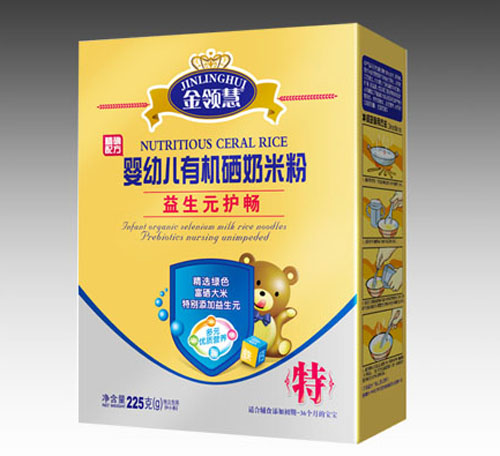 金領慧益生元護腸嬰幼兒有機硒米粉盒裝