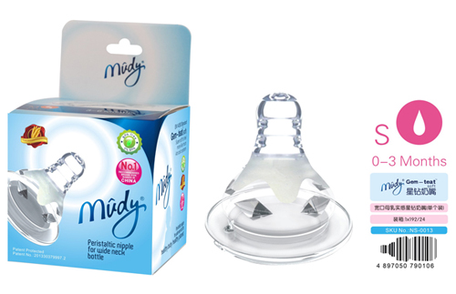 麥地寬口母乳實感星鉆奶嘴(單個裝)S流量