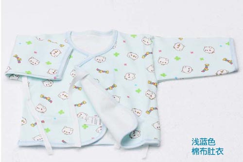 KUNKUN嬰兒棉質肚衣淺藍色