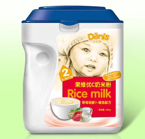 達(dá)尼斯草莓胡蘿增免果維優(yōu)C奶米粉2段