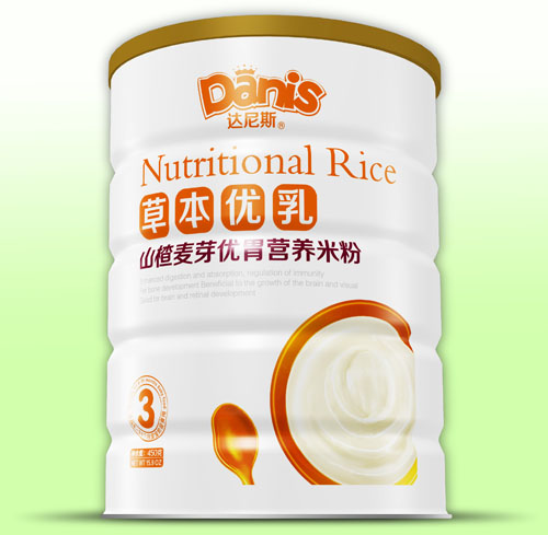 達(dá)尼斯草本優(yōu)乳山楂麥芽?jī)?yōu)胃米粉聽(tīng)裝3段