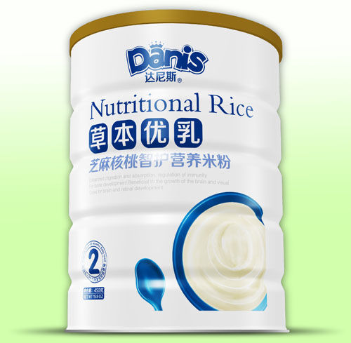 達(dá)尼斯草本優(yōu)乳芝麻核桃智護(hù)米粉2段