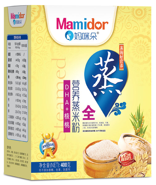 媽咪朵DHA核桃營(yíng)養(yǎng)蒸米粉