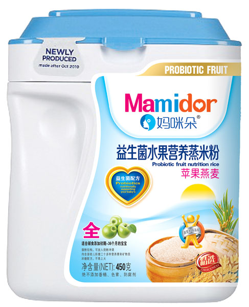 媽咪朵蘋果燕麥益生菌水果營(yíng)養(yǎng)蒸米粉