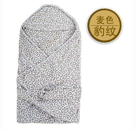貝茜蒂麥色豹紋嬰兒抱被