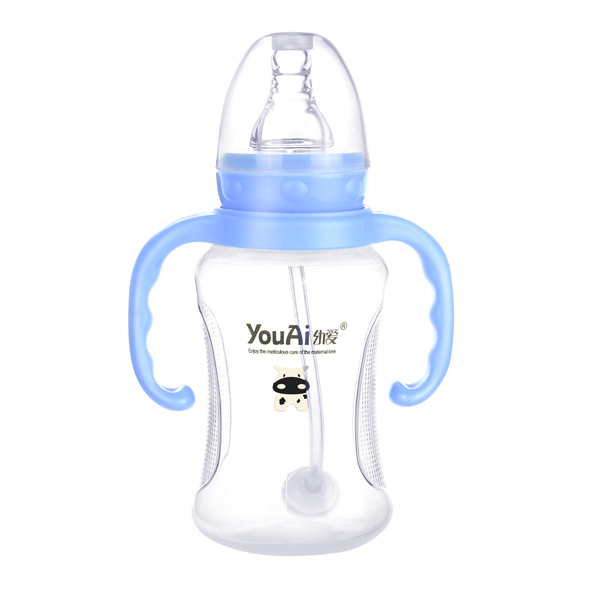 幼愛EQ標(biāo)口帶柄自動(dòng)吸PP奶瓶210ml