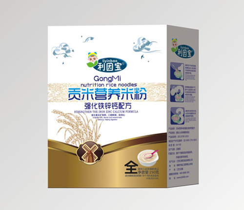 利因?qū)殢?qiáng)化鐵鋅鈣貢米營養(yǎng)米粉全段盒裝
