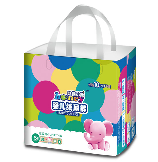 哈尼小象超級(jí)薄嬰兒紙尿褲S碼30片