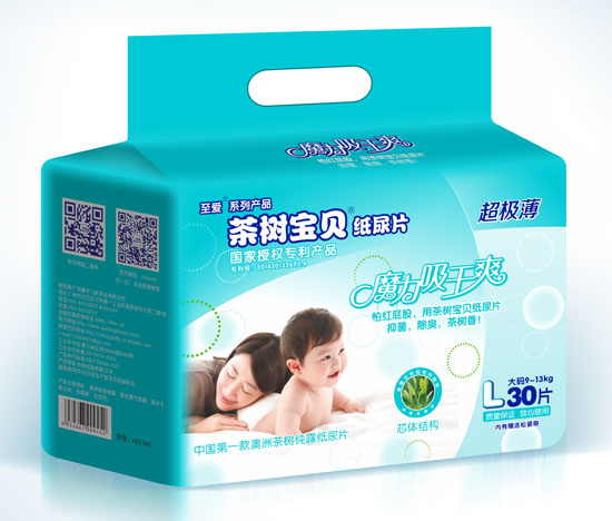 至愛茶樹寶貝純露紙尿片L碼30片