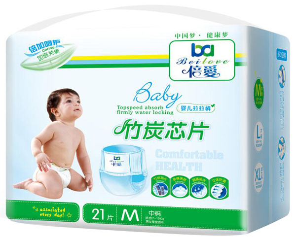倍愛(ài)竹炭芯片嬰兒拉拉褲