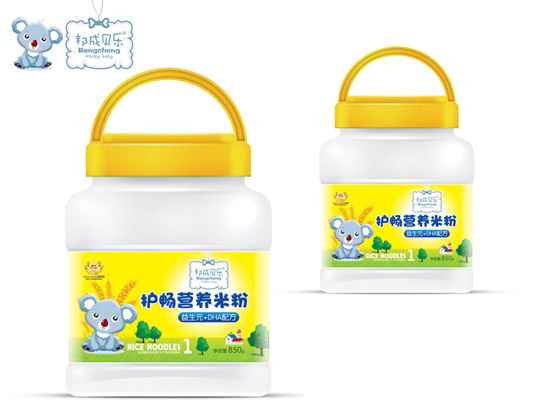 邦成貝樂益生元+DHA護(hù)暢營養(yǎng)米粉