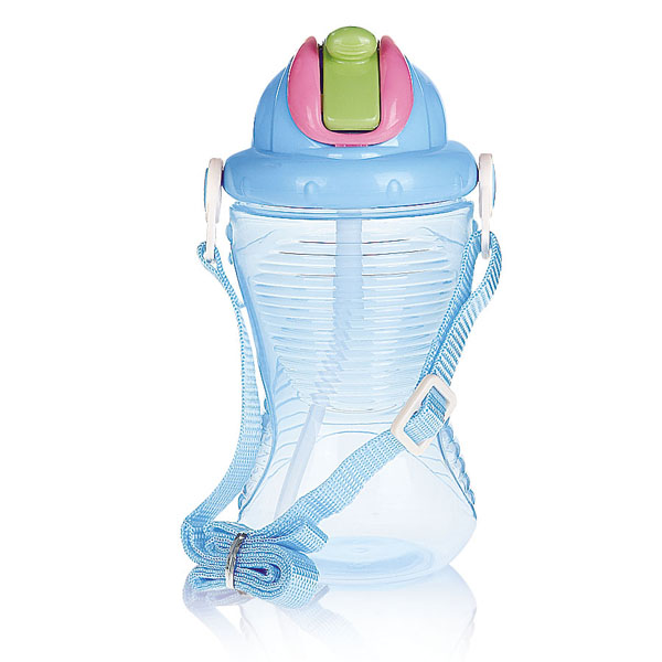 貝樂嘉藍(lán)色帶蓋嬰兒環(huán)保水壺