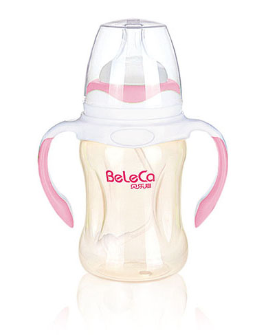 貝樂(lè)嘉粉色雙柄全自動(dòng)PP奶瓶