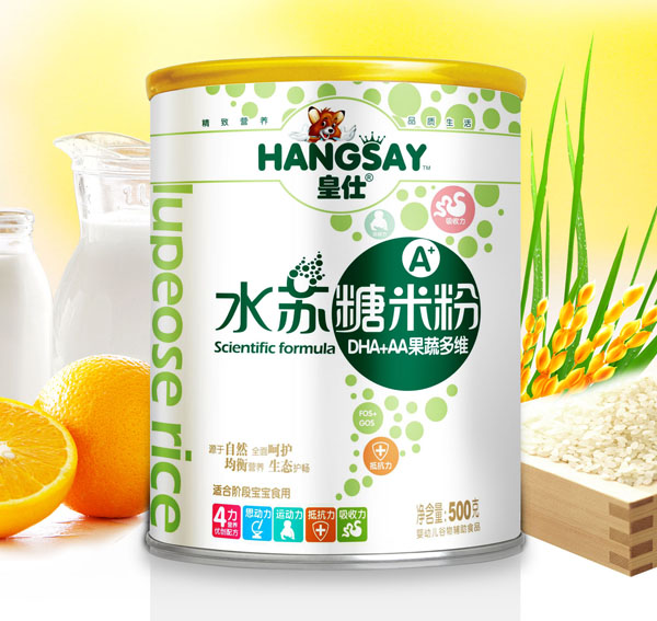 皇仕DHA+AA果蔬多維水蘇糖米粉