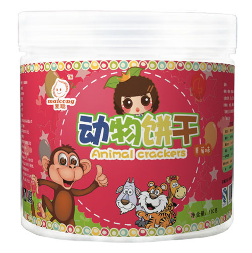 麥聰動物餅干草莓味