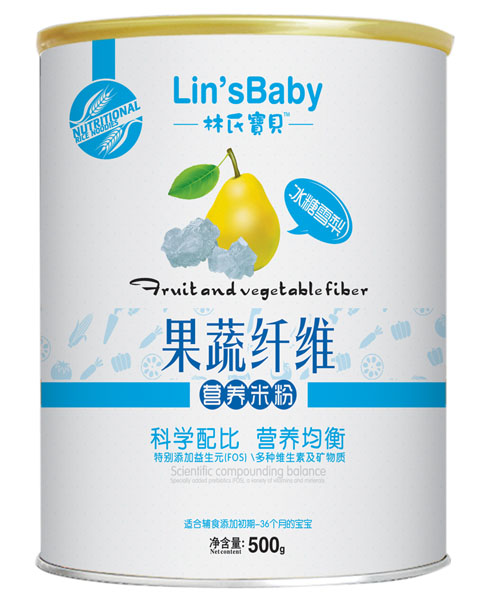 林氏寶貝冰糖雪梨果蔬纖維米粉聽裝