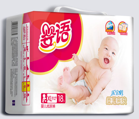 嬰語(yǔ)柔薄親膚嬰兒紙尿褲XL碼18片
