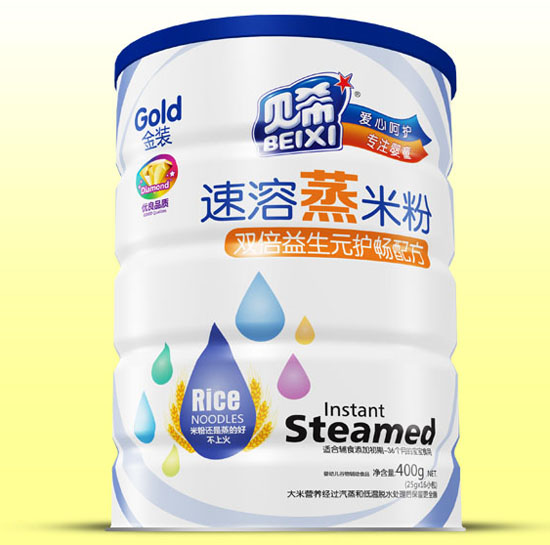 貝希雙倍益生元護暢速溶蒸米粉鐵聽