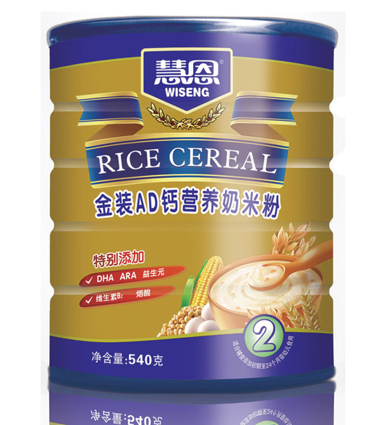 慧恩540克金裝AD鈣營養(yǎng)奶米粉