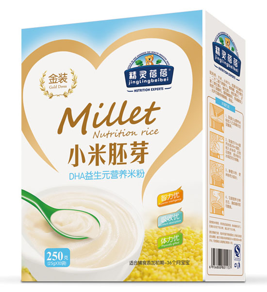 精靈蓓蓓DHA益生元小米胚芽營(yíng)養(yǎng)米粉