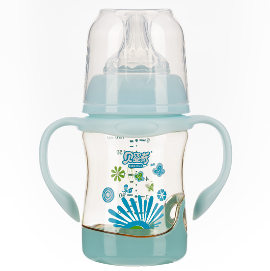 貝嬰奇180ml帶底座PPSU奶瓶藍色