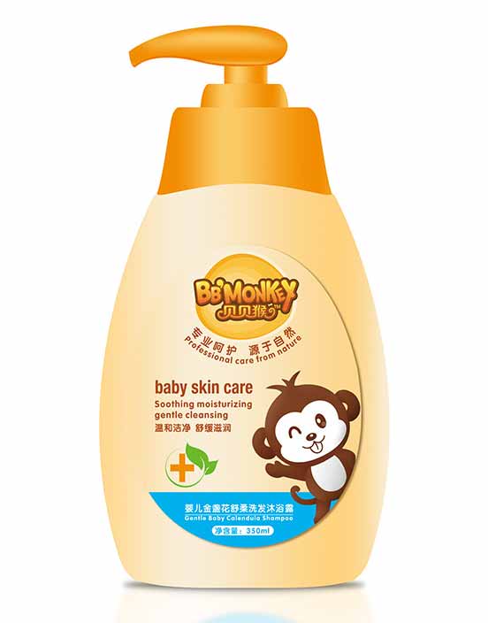 貝貝猴嬰兒金盞花舒柔洗發(fā)沐浴露