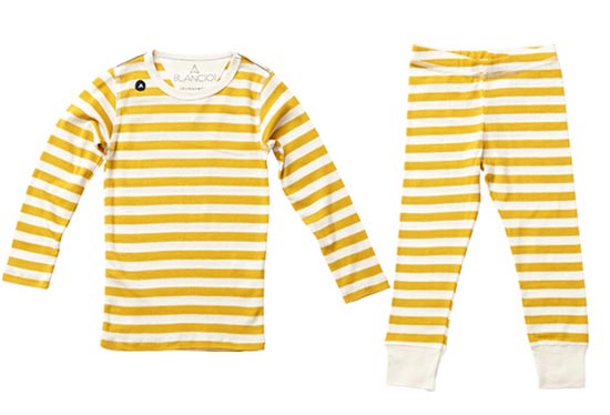 Blanc101家居服基本款芥末條紋