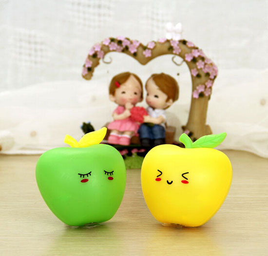 柯麗雅趣味蘋果插電開(kāi)關(guān)小夜燈