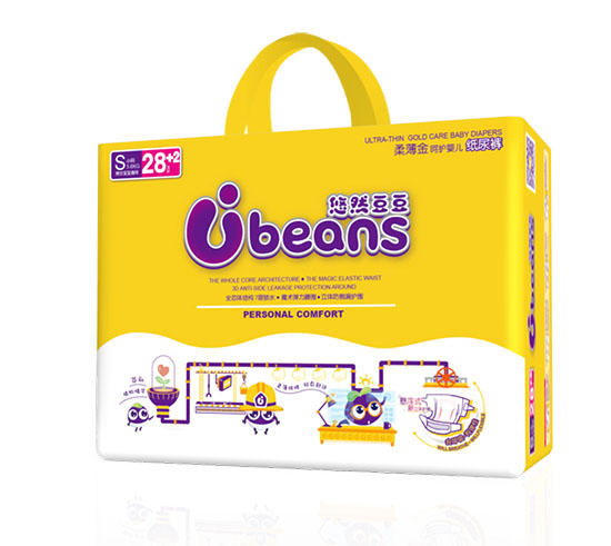 悠然豆豆全芯體柔薄金呵護嬰兒紙尿褲S30片
