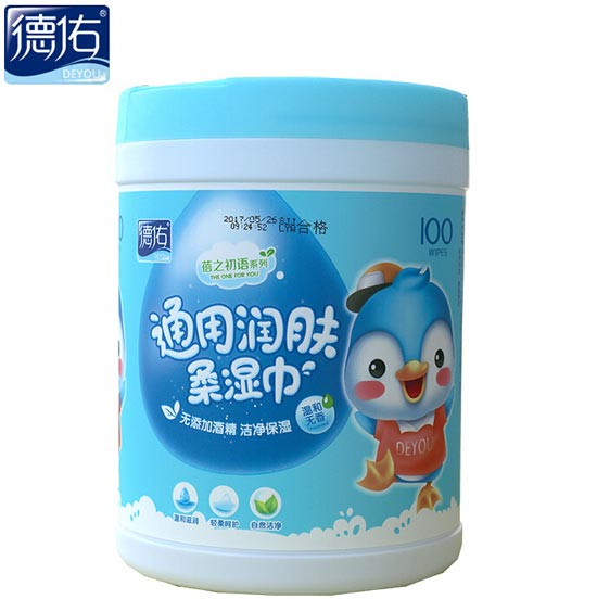 德佑潤膚柔一次性寶寶濕巾100抽