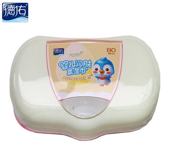 德佑潤(rùn)膚牛奶柔一次性嬰兒濕巾80抽