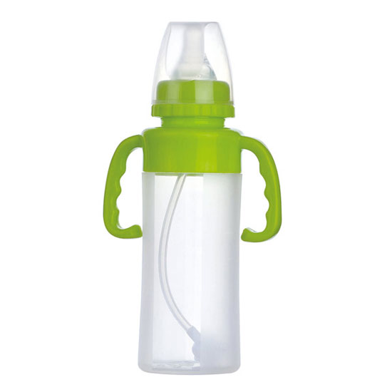 功夫?qū)氊惾枘z標(biāo)準(zhǔn)口徑帶柄自動大奶瓶