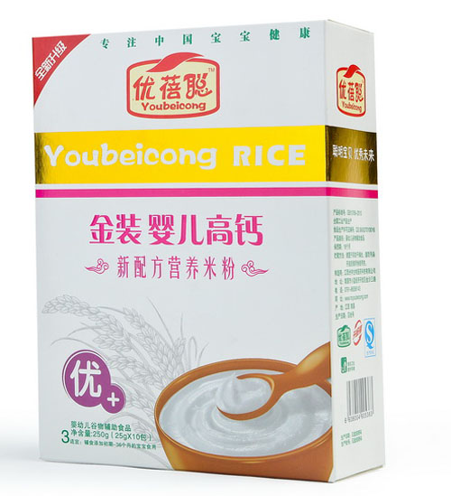 優(yōu)蓓聰金裝嬰兒高鈣營養(yǎng)米粉(優(yōu)+)