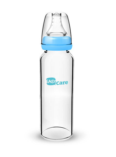 伊斯卡爾240ml玻璃標(biāo)準(zhǔn)口徑奶瓶(藍(lán))