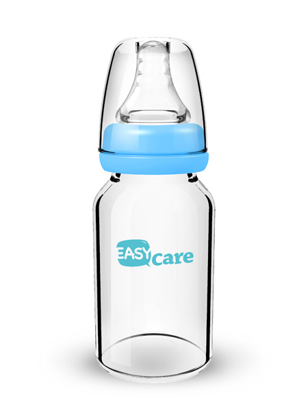 伊斯卡爾120ml玻璃標(biāo)準(zhǔn)口徑奶瓶(藍(lán))