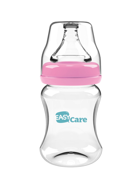 伊斯卡爾150ml玻璃寬口徑奶瓶(紅)