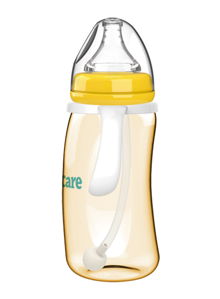 伊斯卡爾320mlPPSU企鵝自動(dòng)哺乳瓶(黃)