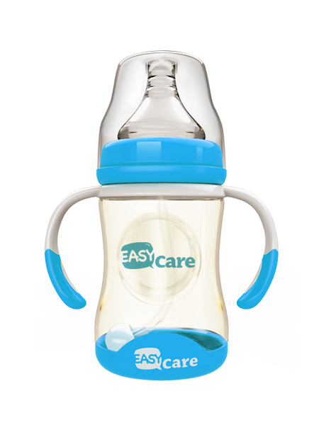 伊斯卡爾160mlPPSU自動(dòng)寬口徑感溫奶瓶(藍(lán))