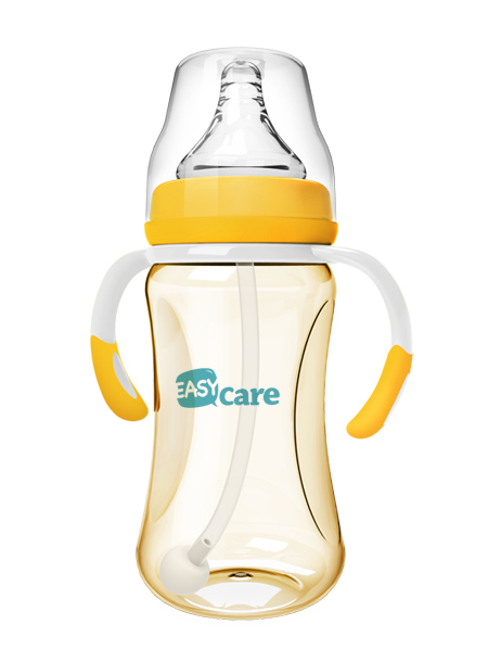 伊斯卡爾240mlPPSU自動(dòng)寬口徑奶瓶(黃)