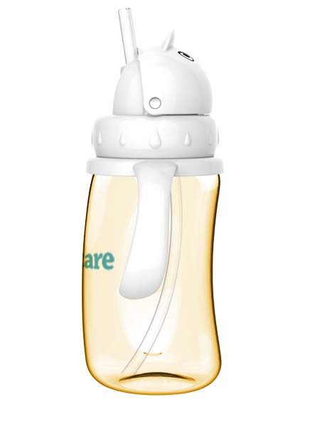 伊斯卡爾260ml PPSU企鵝吸管杯(側(cè)面)