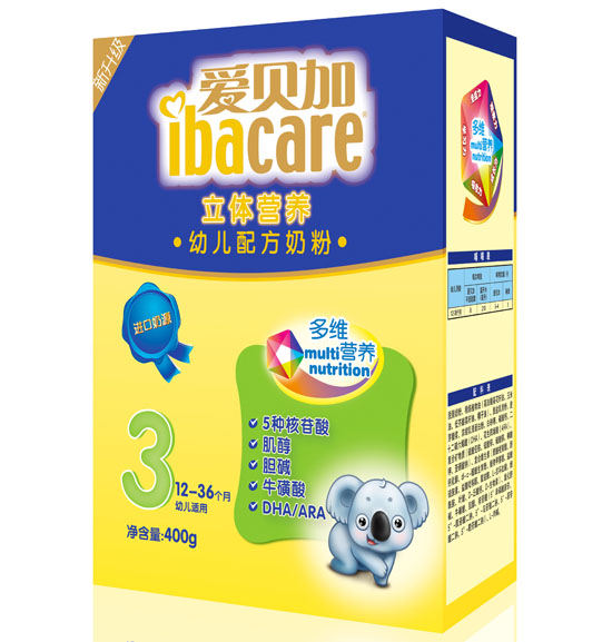愛(ài)貝加立體營(yíng)養(yǎng)幼兒配方奶粉盒裝3段