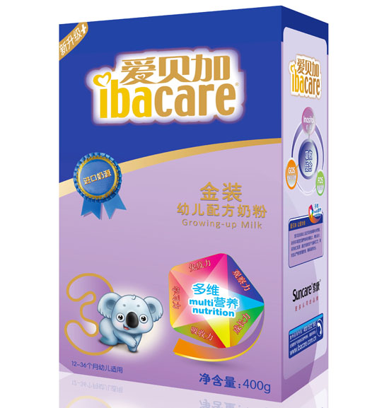 愛(ài)貝加金裝幼兒配方奶粉盒裝3段