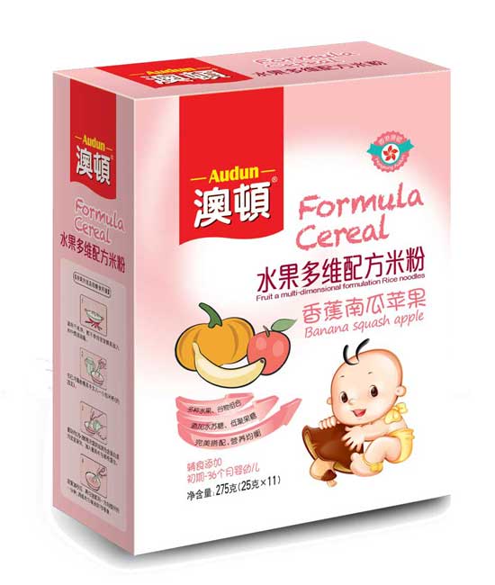 澳頓香蕉南瓜蘋果水果米粉(盒)