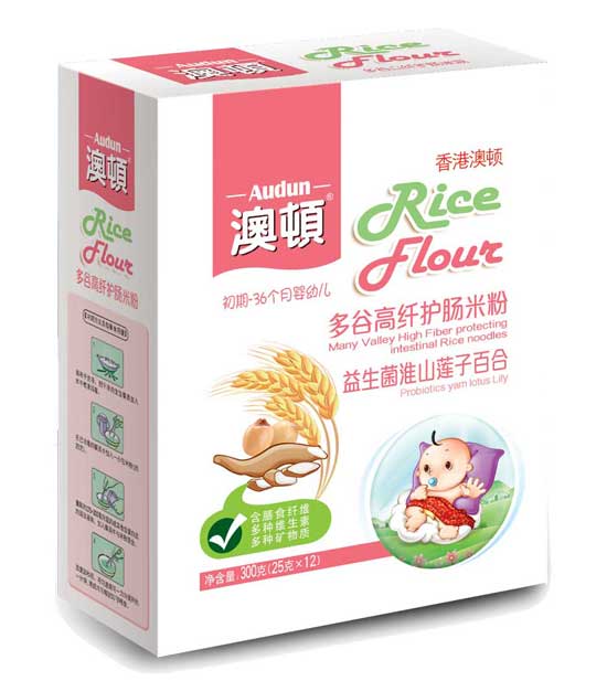 澳頓益生菌淮山蓮子百合護(hù)暢米粉(盒)